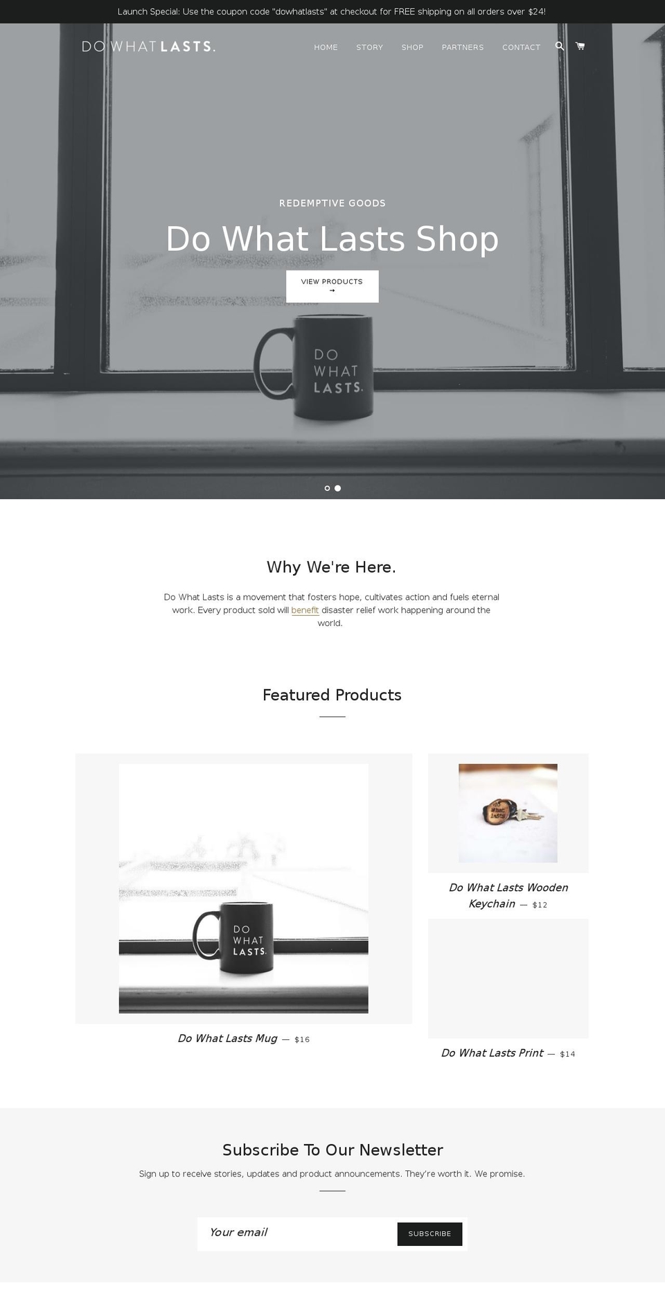 dowhatlasts.com — Shopify storefront screenshot