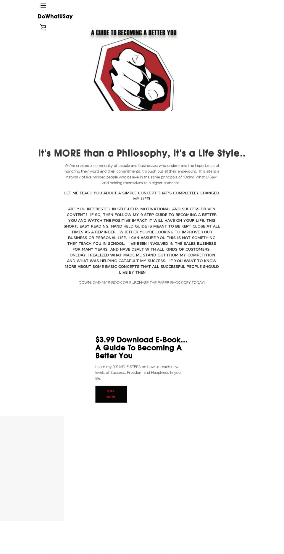 dowhatusay.com shopify website screenshot