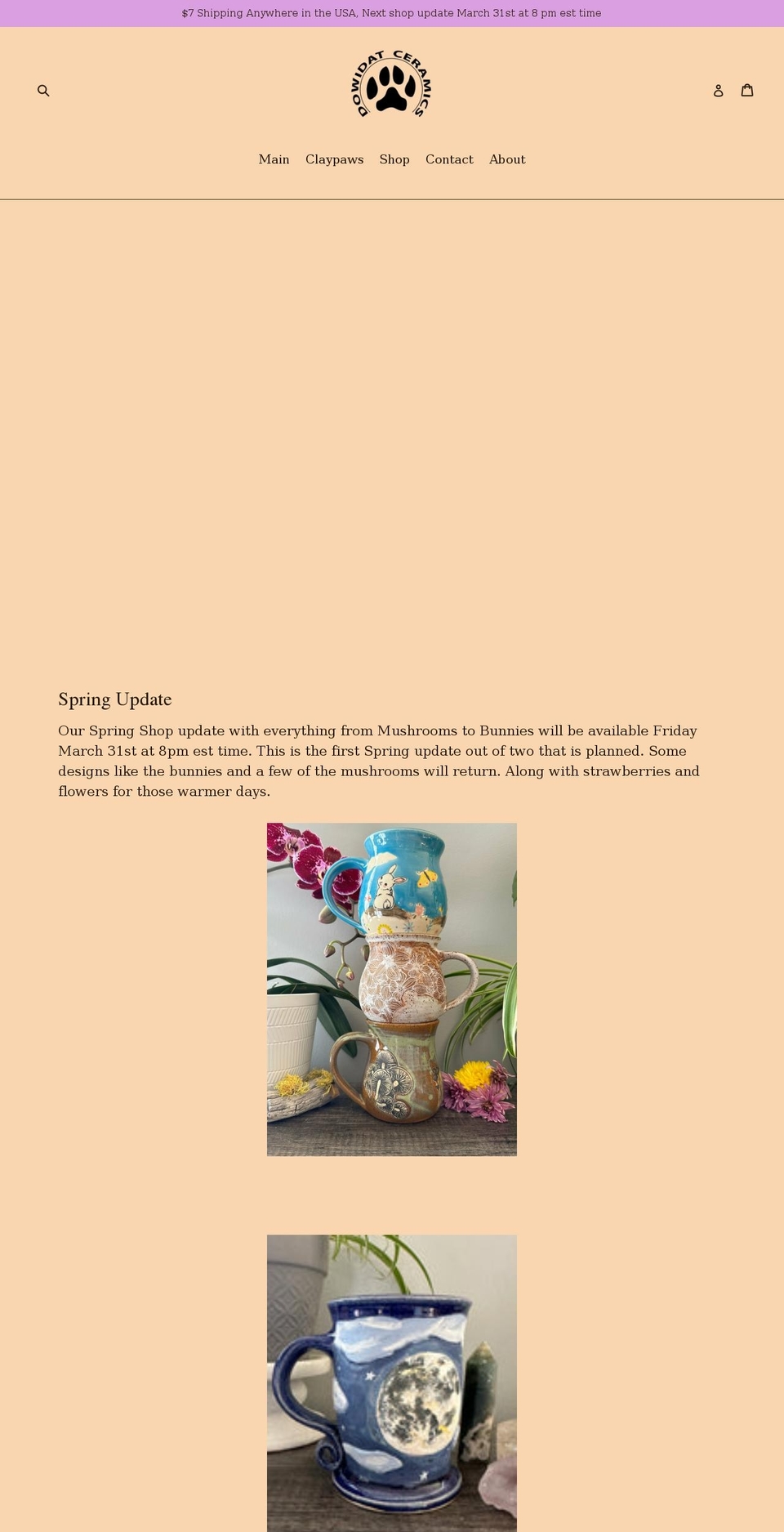 dowidatceramics.com — Shopify storefront screenshot