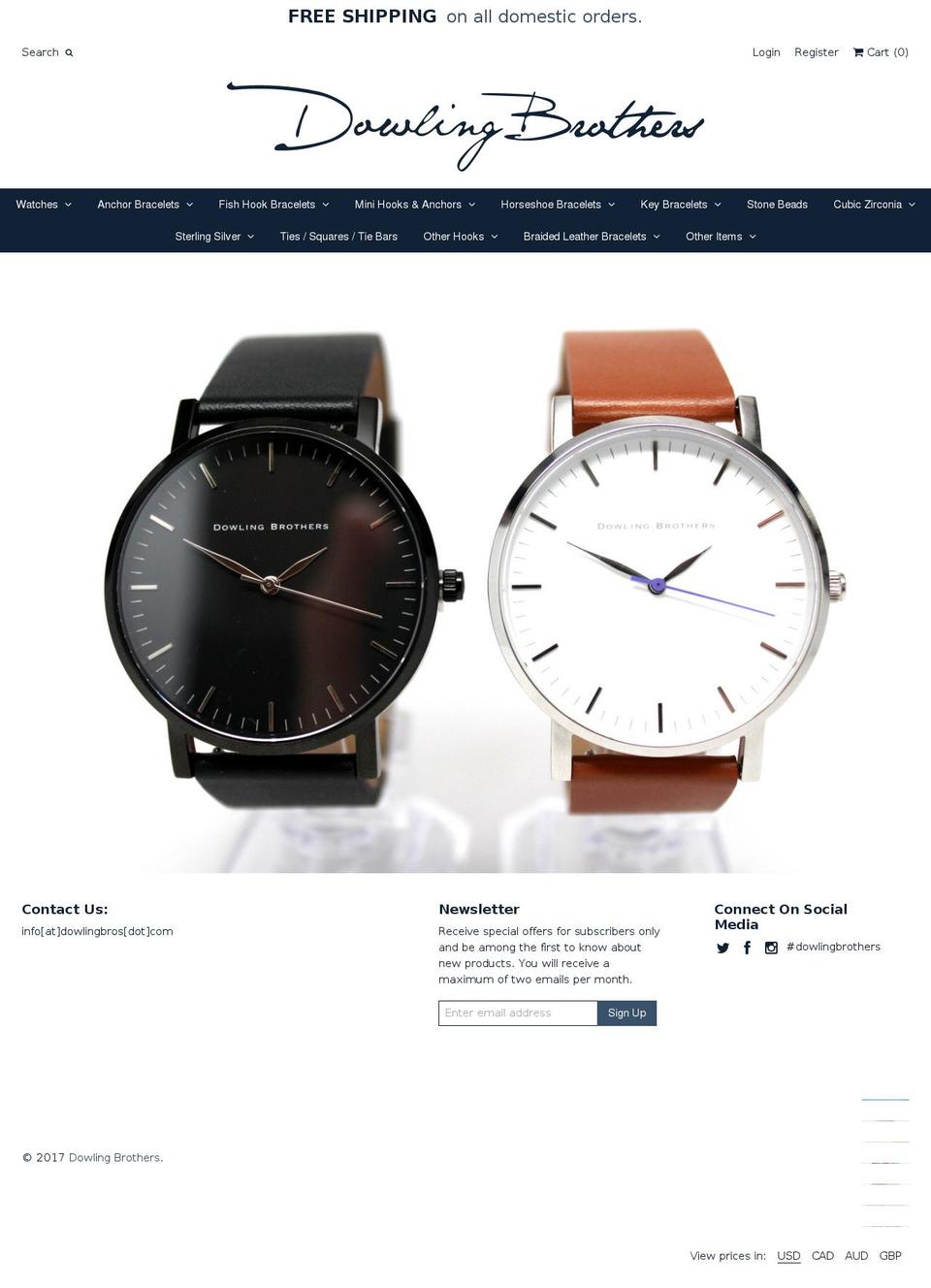 dowlingbros.com shopify website screenshot