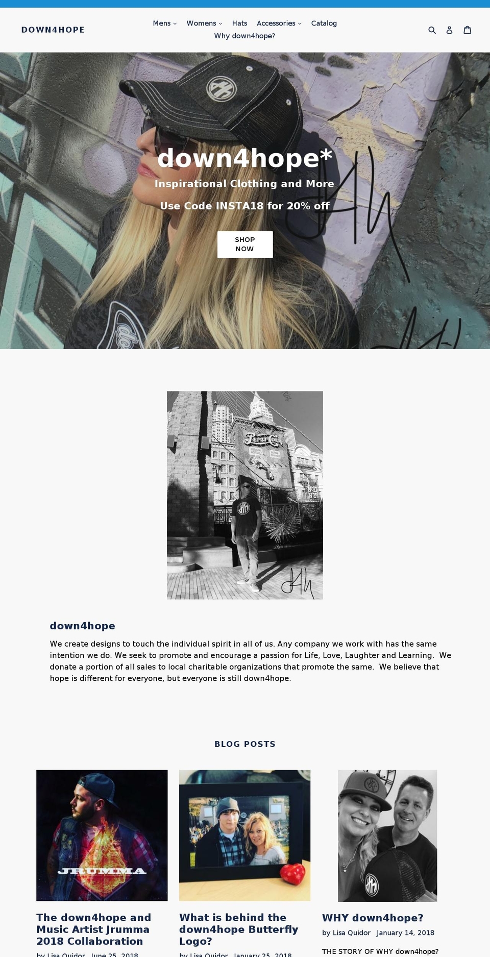 down4hope.com shopify website screenshot