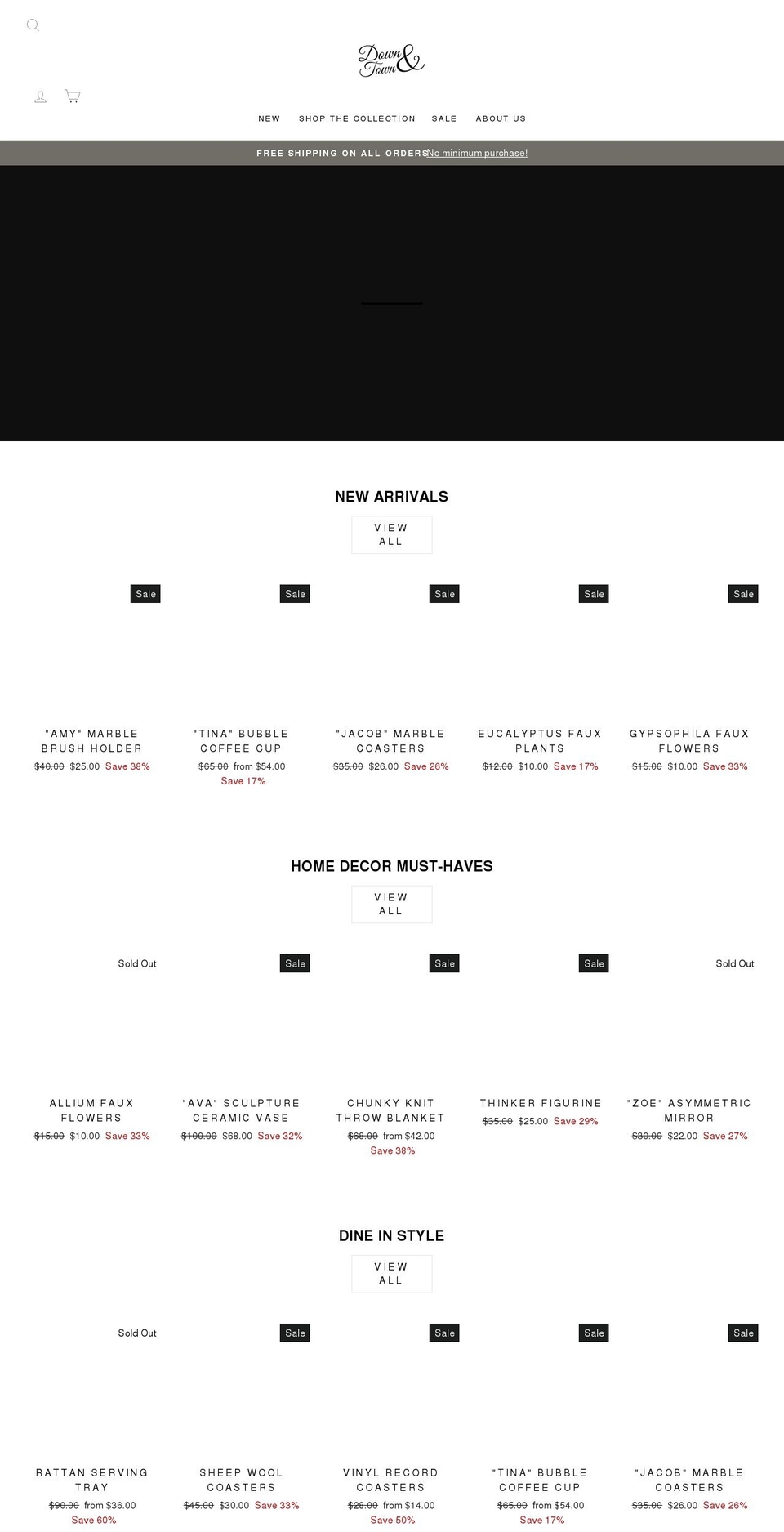 downandtown.com shopify website screenshot