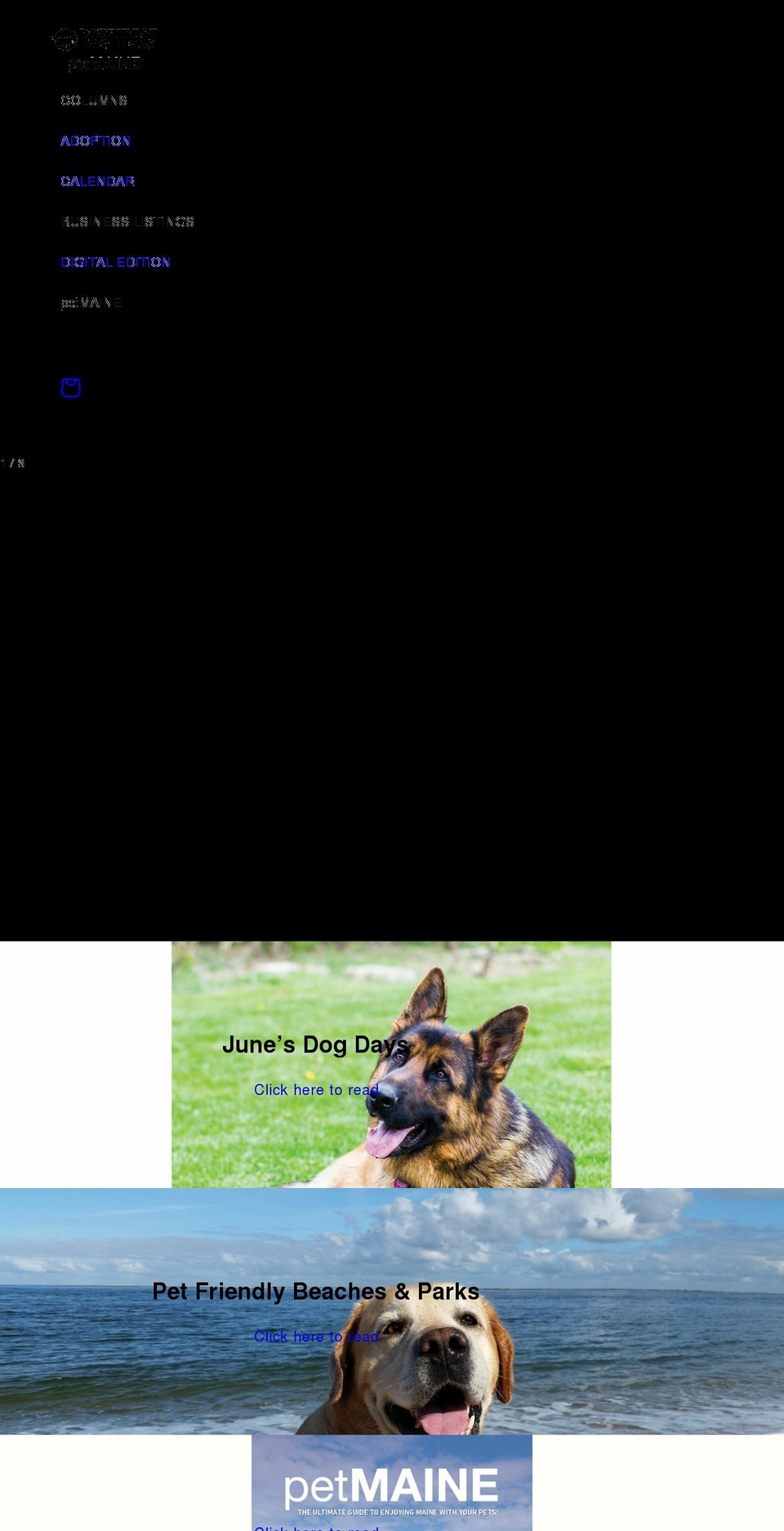 downeastdognews.com shopify website screenshot