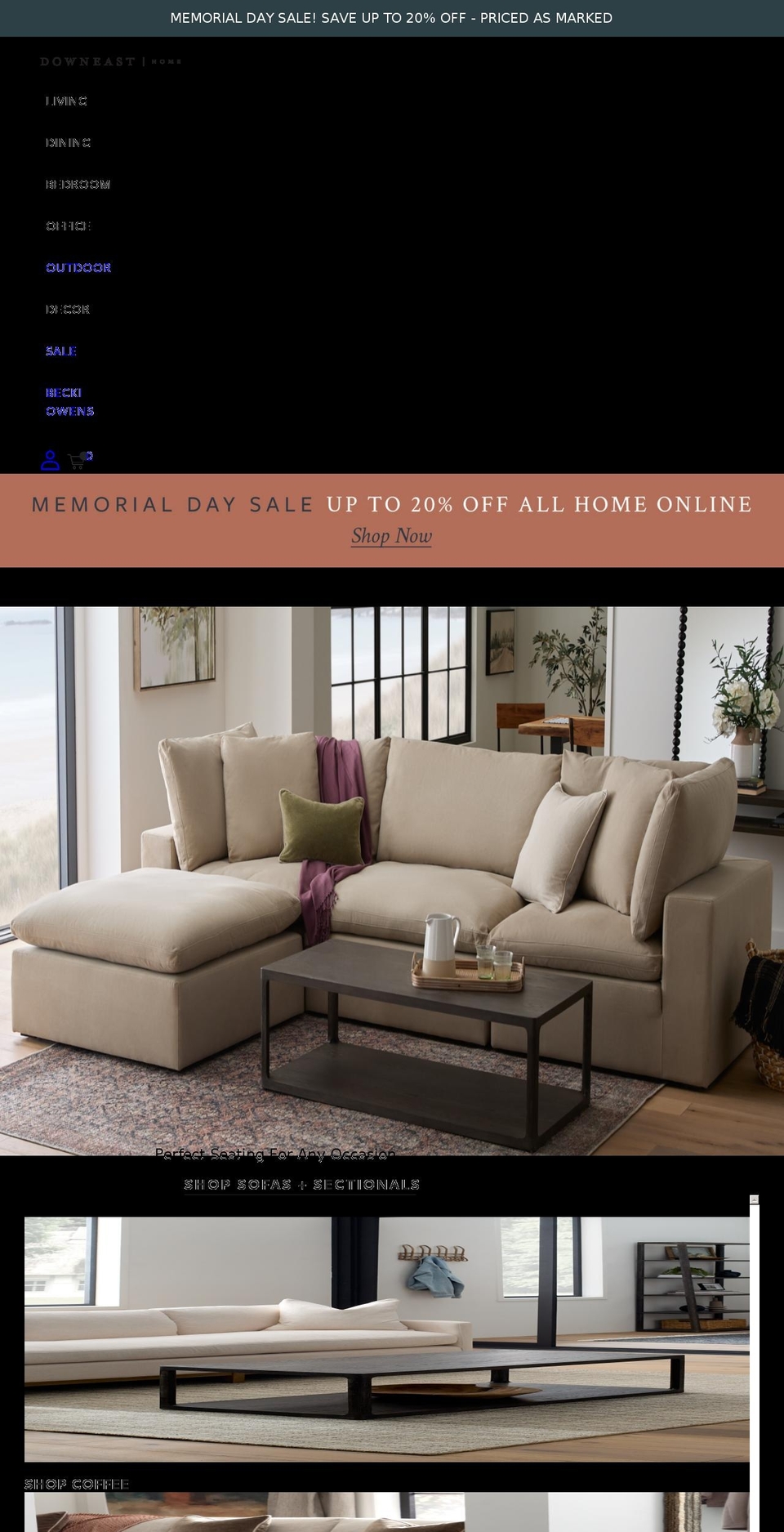 downeasthome.com shopify website screenshot