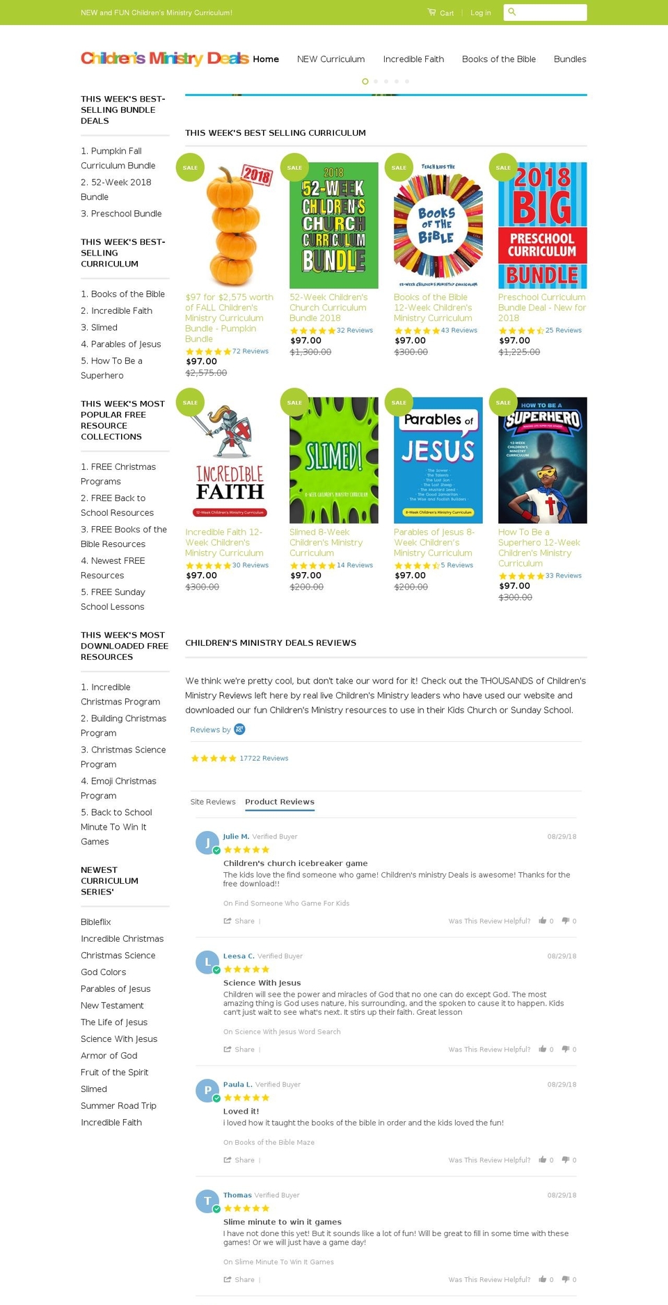 downloadchildrensministry.com — Shopify storefront screenshot