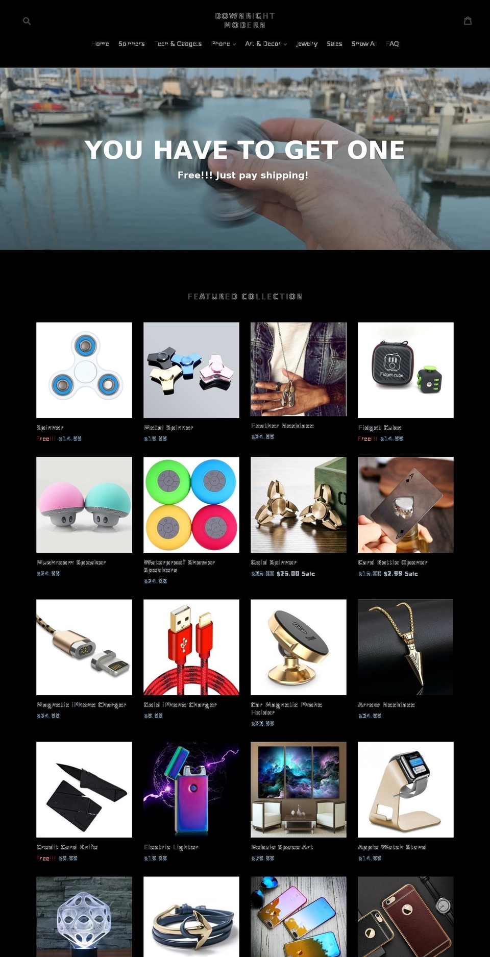 downrightmodern.com — Shopify storefront screenshot
