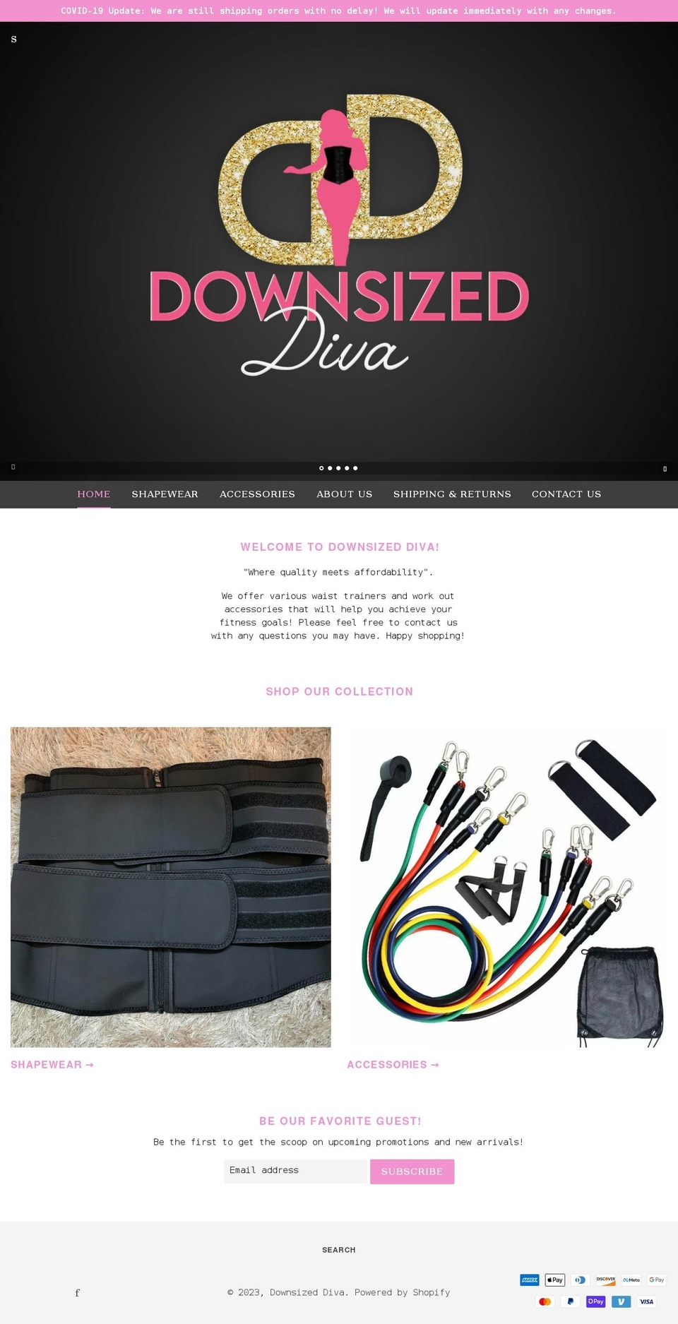 downsizeddiva.com shopify website screenshot