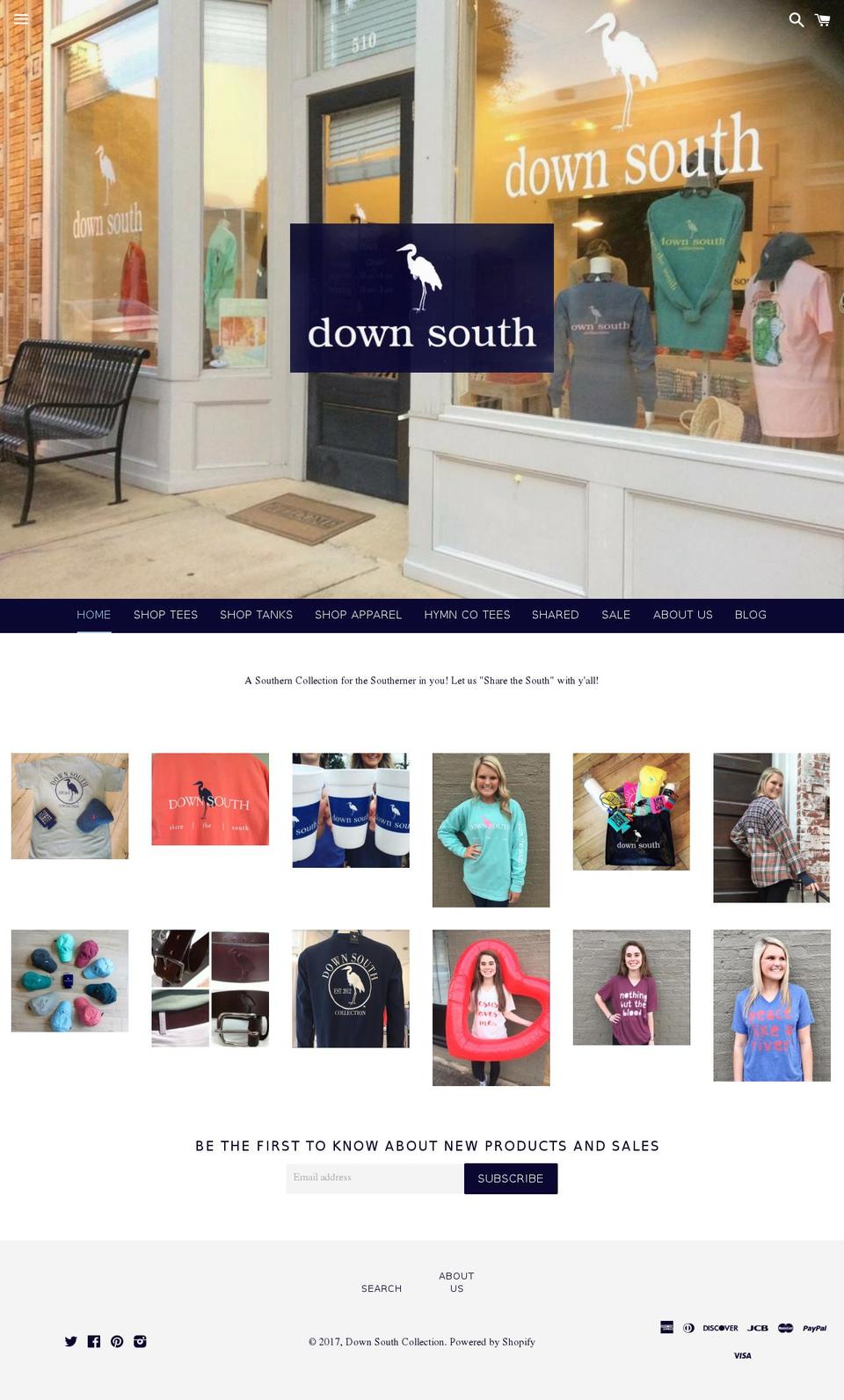 downsouthcollection.com shopify website screenshot