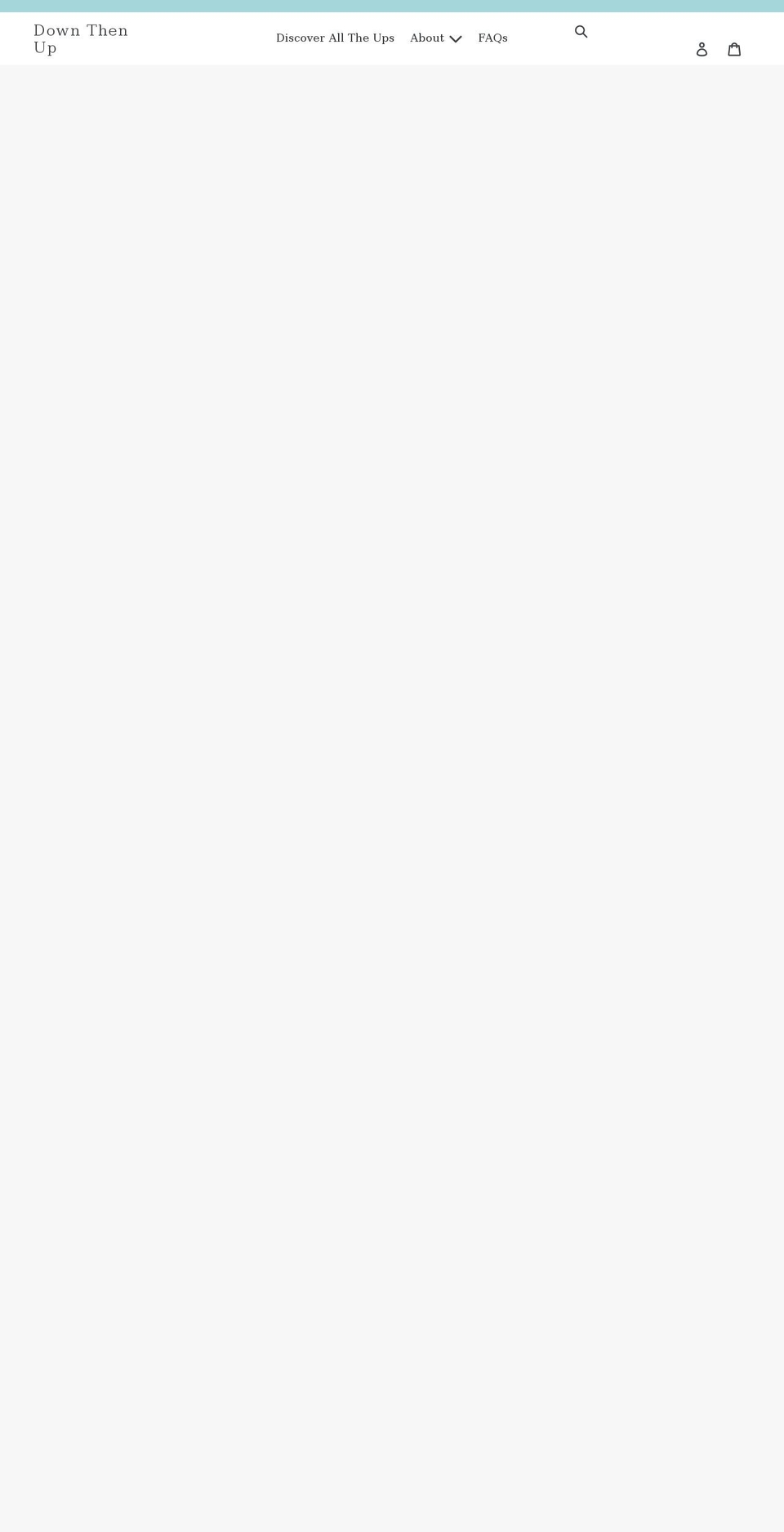 downthenup.com shopify website screenshot