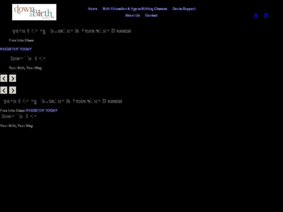 downtobirth.com.au shopify website screenshot