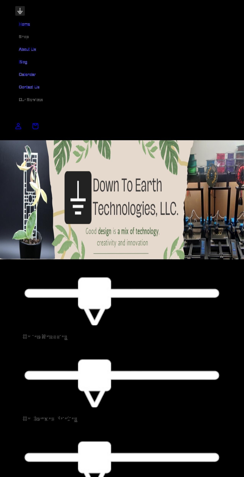 downtoearth.tech shopify website screenshot