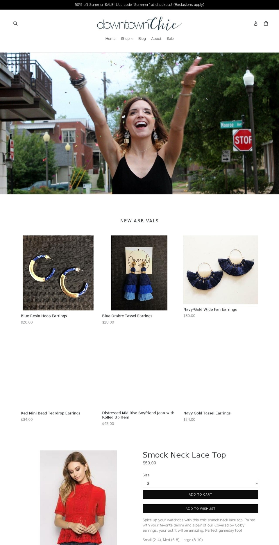 downtownchiconline.com — Shopify storefront screenshot