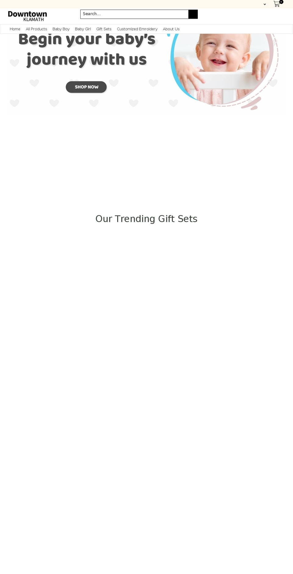 downtownklamath.com shopify website screenshot