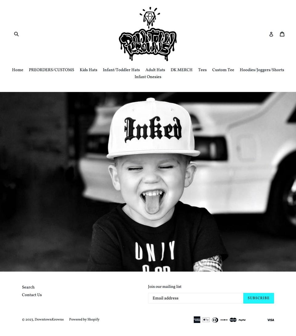 downtownkrowns.com — Shopify storefront screenshot