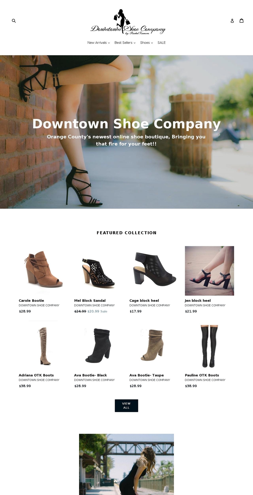 downtownshoeco.com — Shopify storefront screenshot