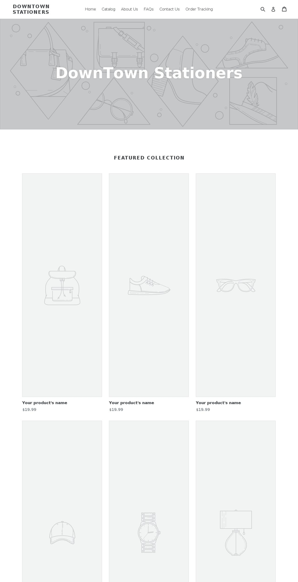 downtownstationers.com — Shopify storefront screenshot