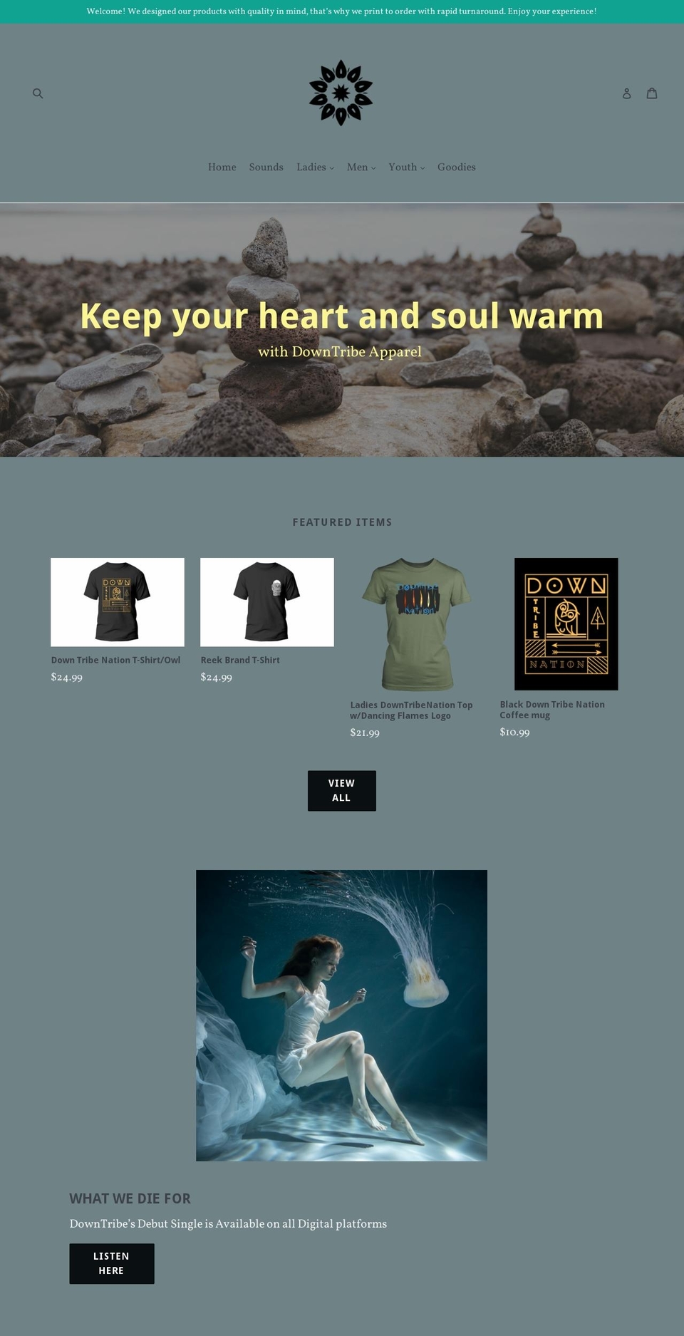downtribenation.com — Shopify storefront screenshot