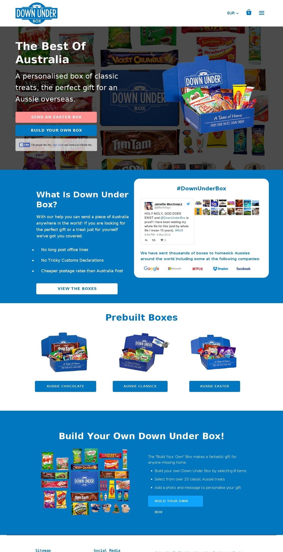 downunderbox.com.au shopify website screenshot