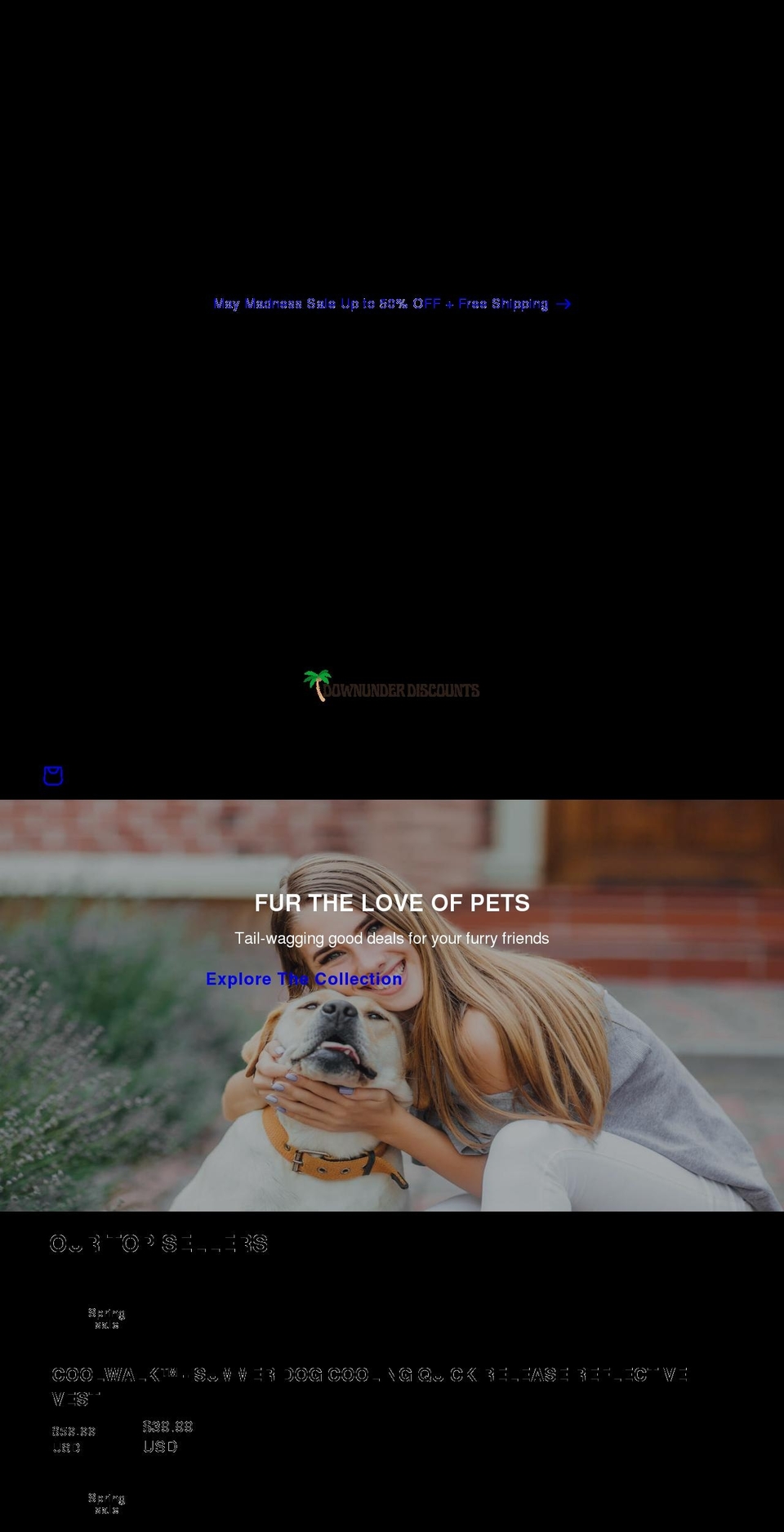 downunderdiscounts.com shopify website screenshot