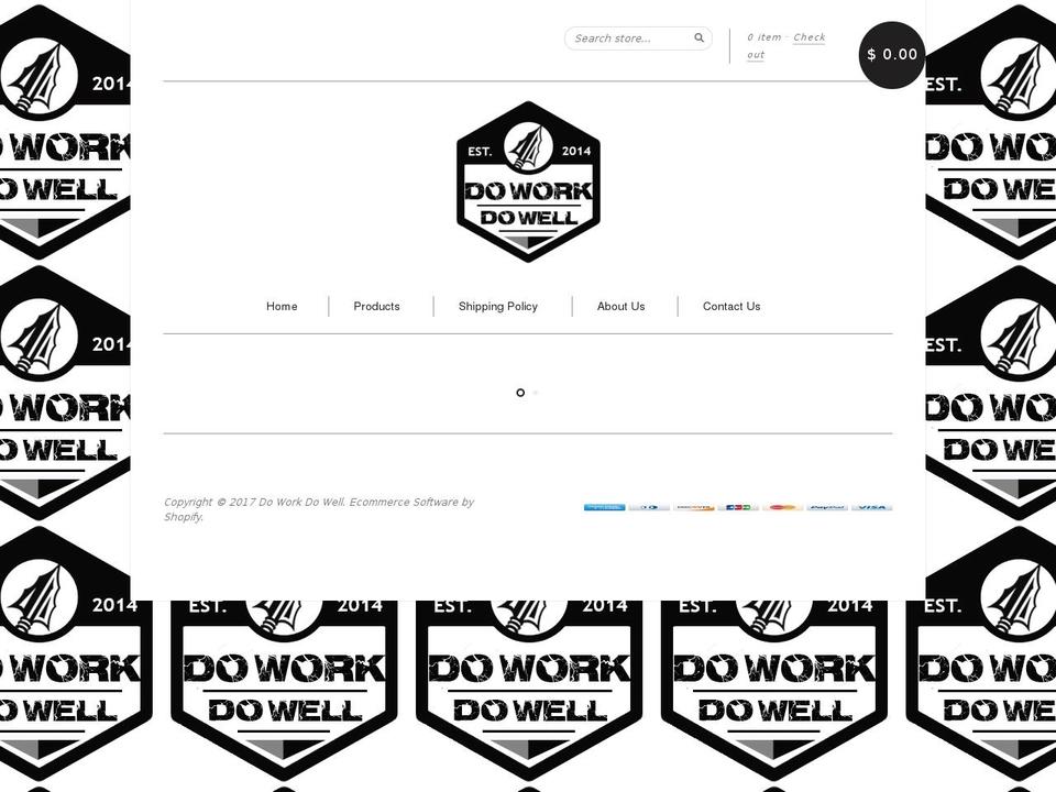 doworkdowell.com shopify website screenshot
