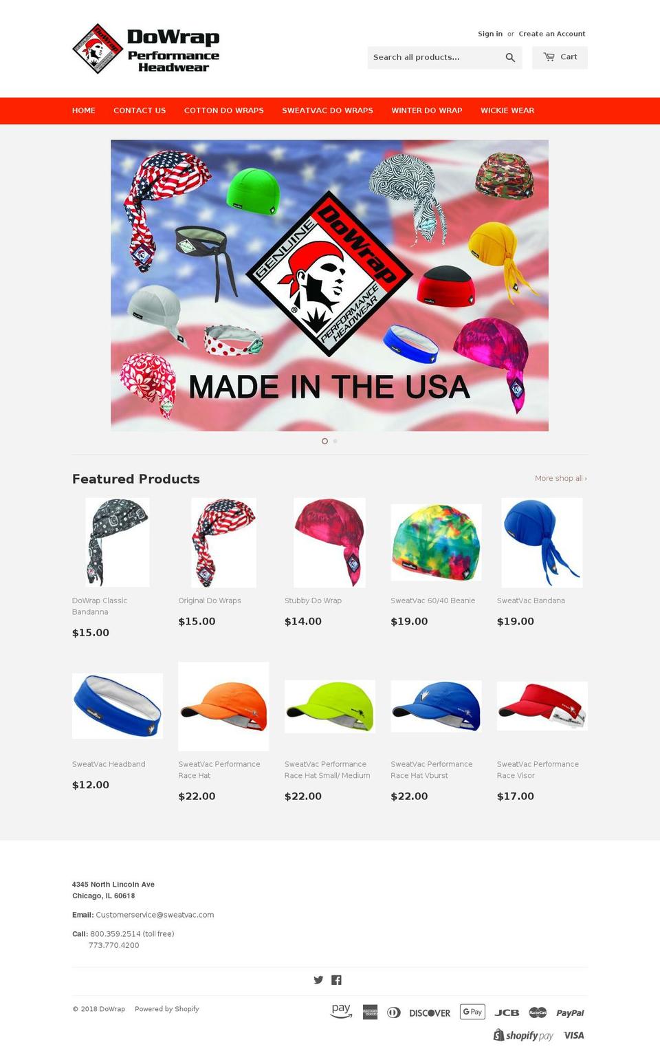 dowrap.com shopify website screenshot