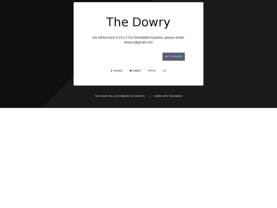 dowry.com shopify website screenshot