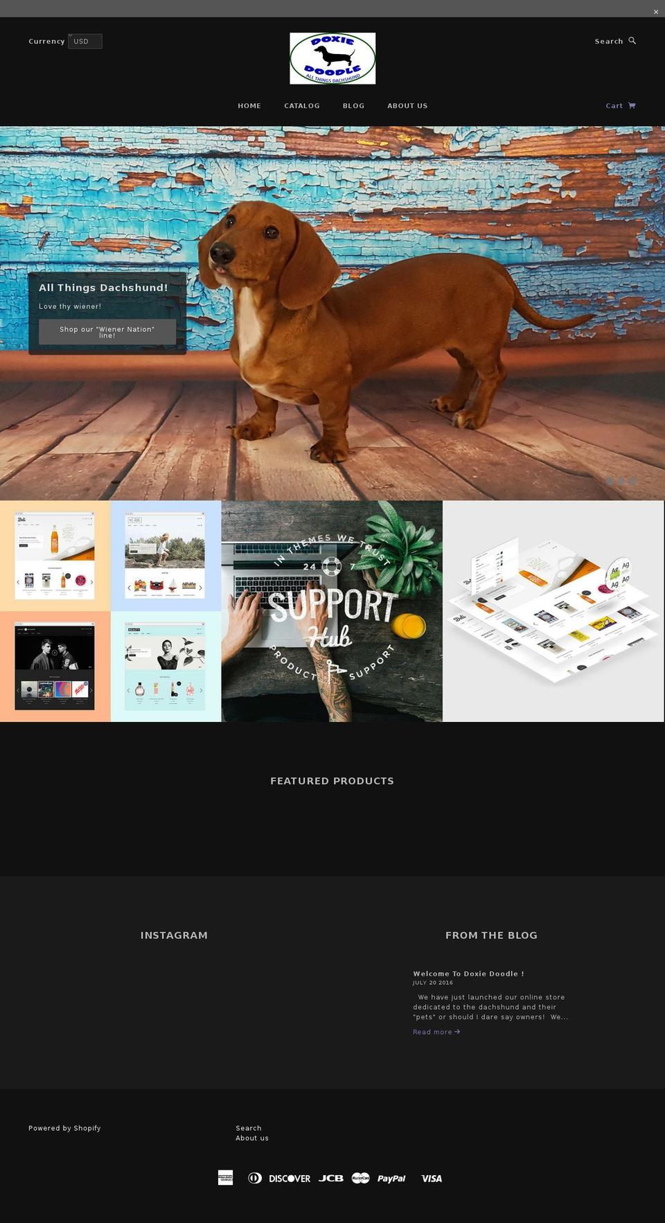 doxiedoodle.biz shopify website screenshot