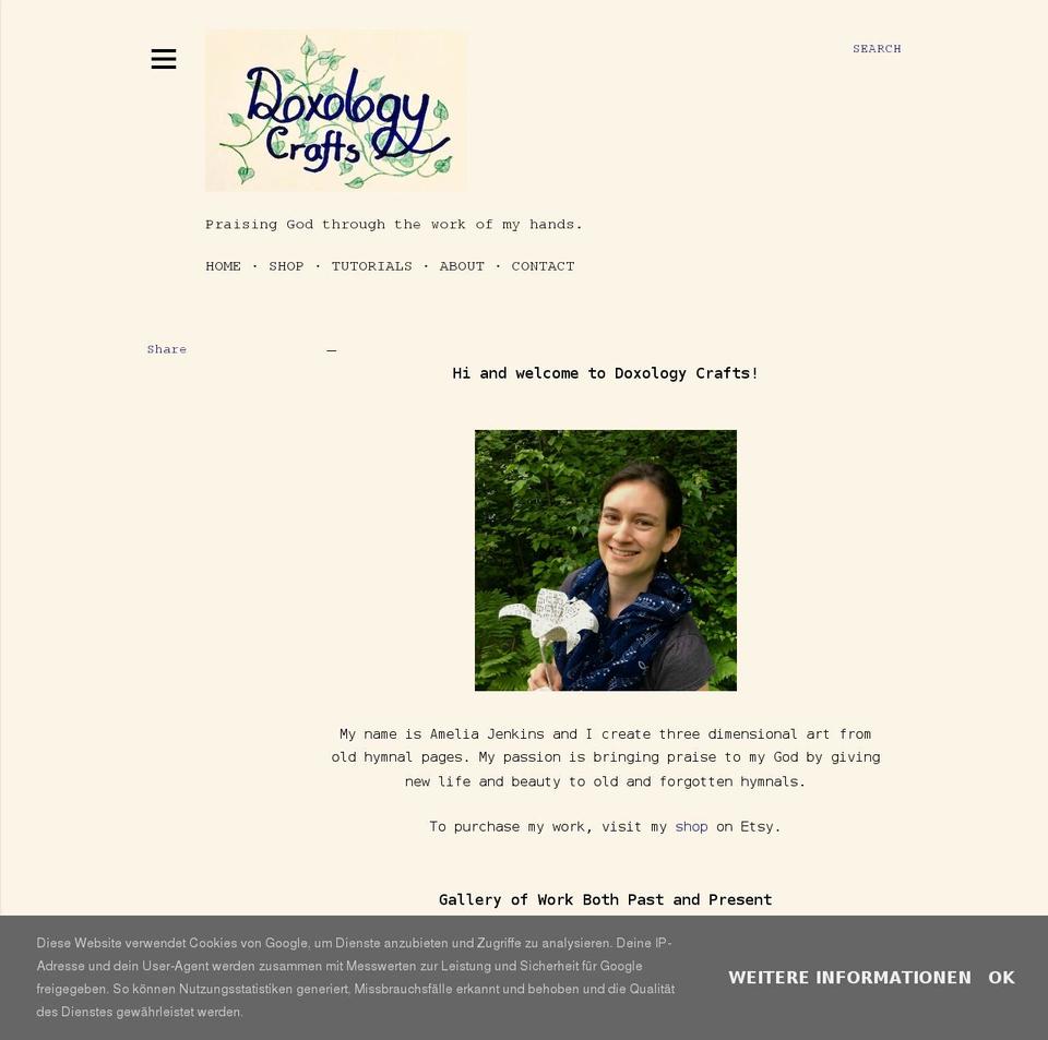 doxologycrafts.com shopify website screenshot