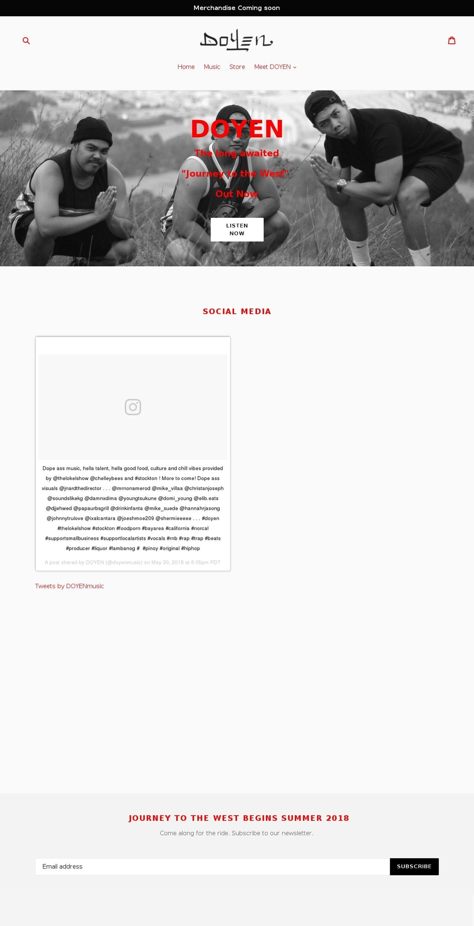 doyenmusic.com — Shopify storefront screenshot
