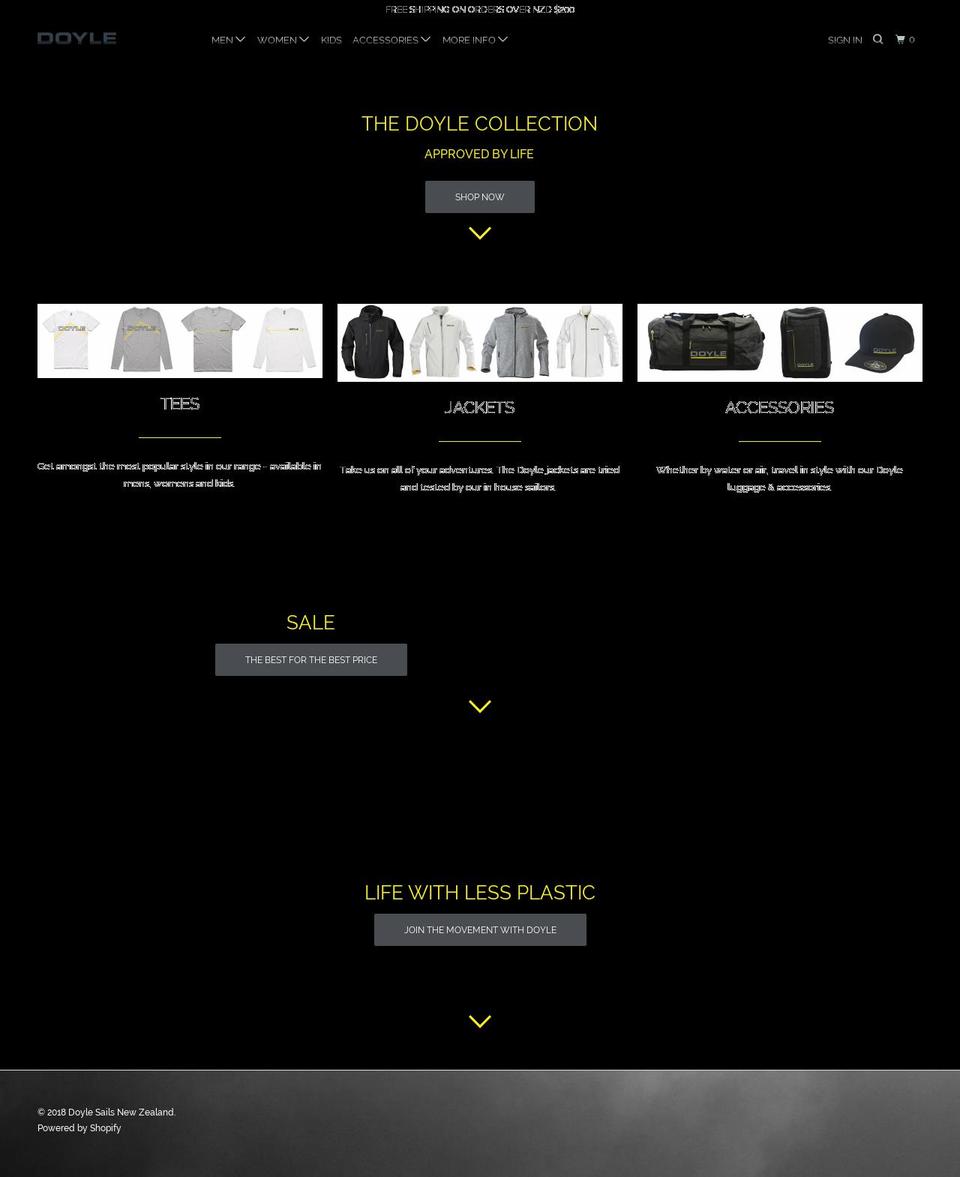 doyleapparel.com shopify website screenshot