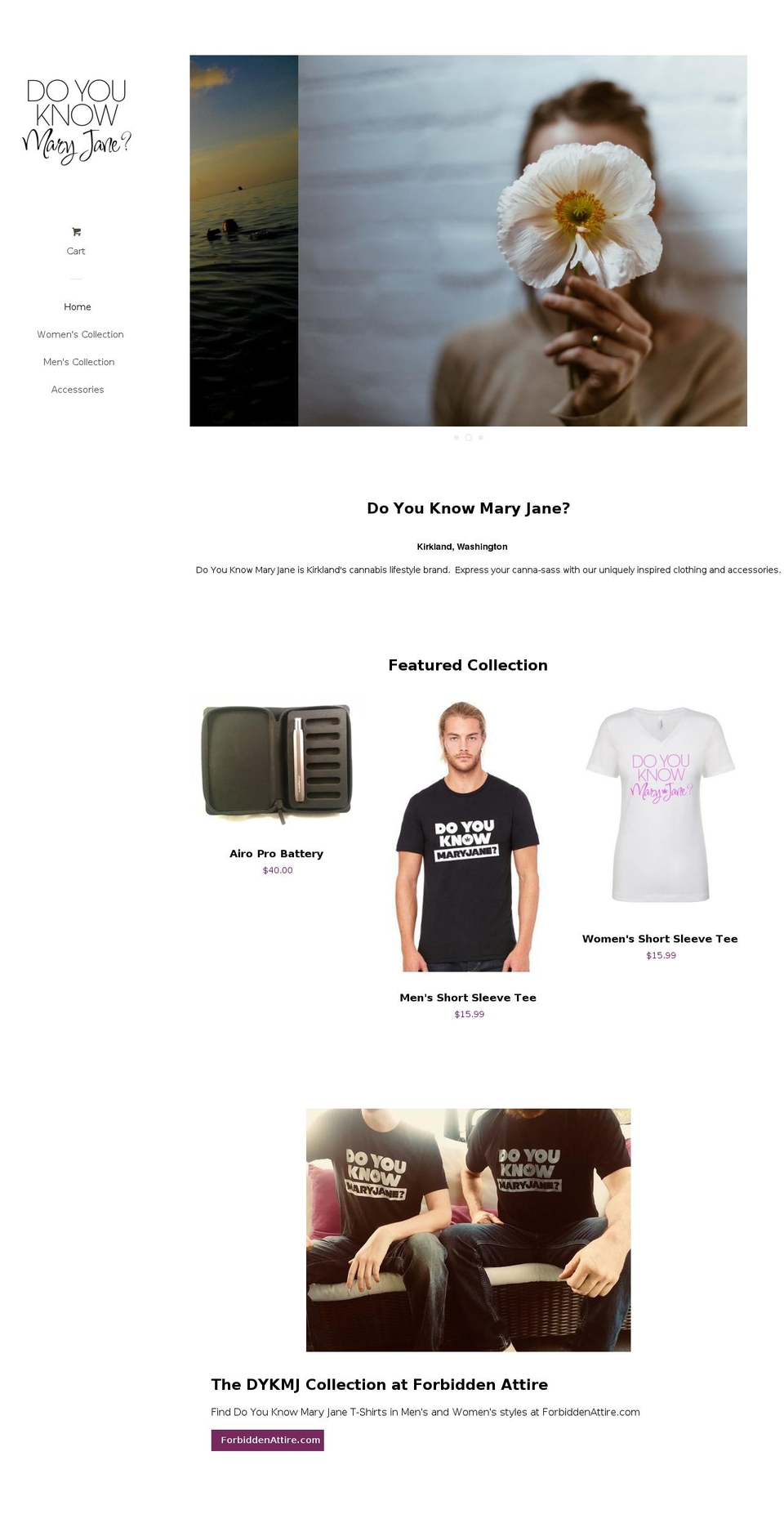 doyouknowmaryjane.com — Shopify storefront screenshot