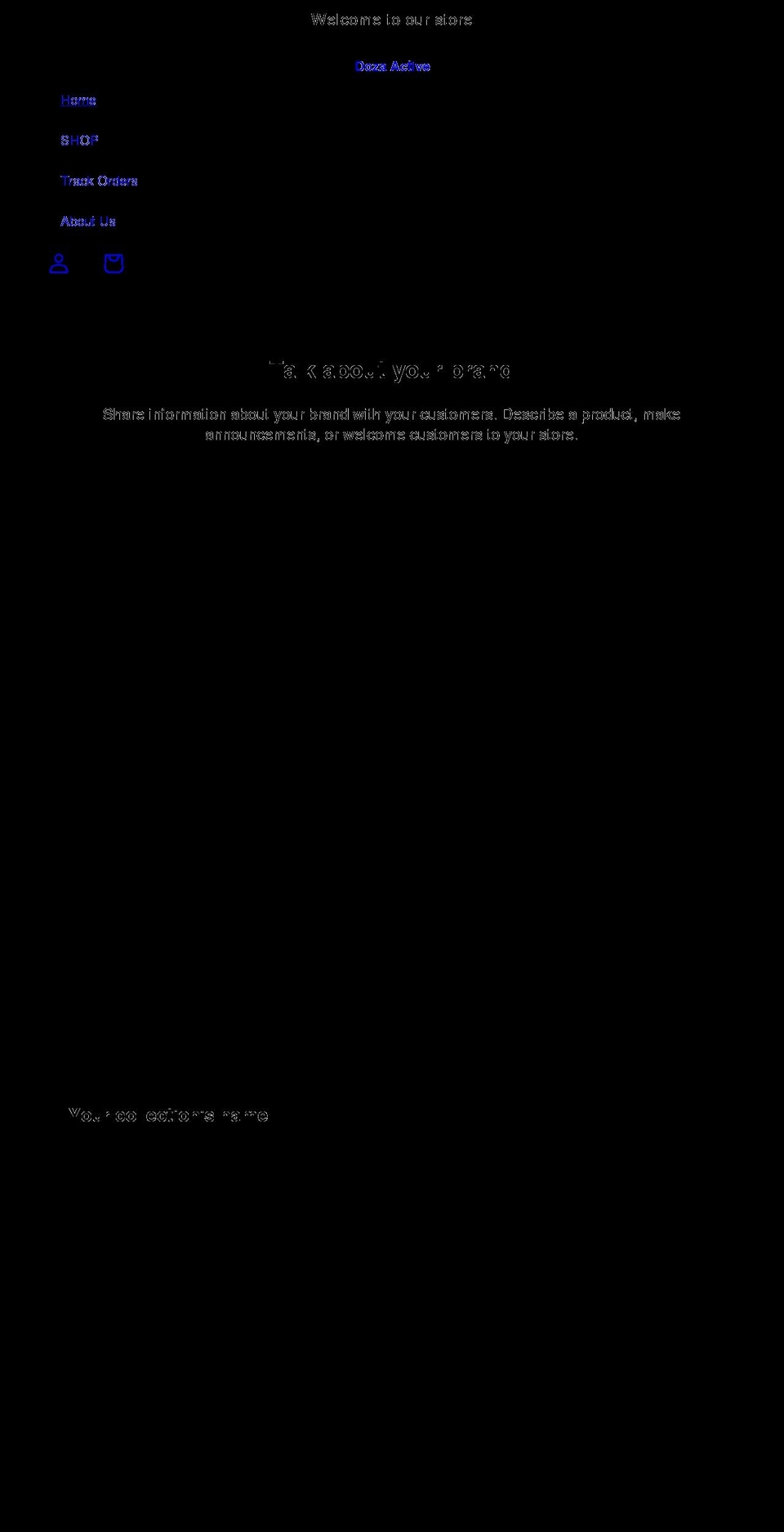 doza-active.myshopify.com shopify website screenshot