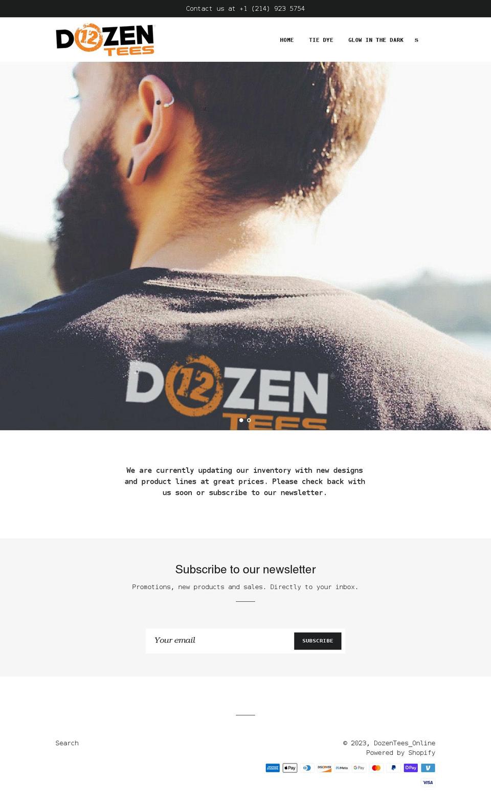 dozentees.com shopify website screenshot