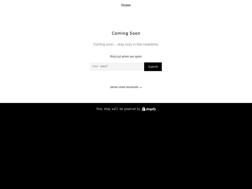 dozerwear.com — Shopify storefront screenshot
