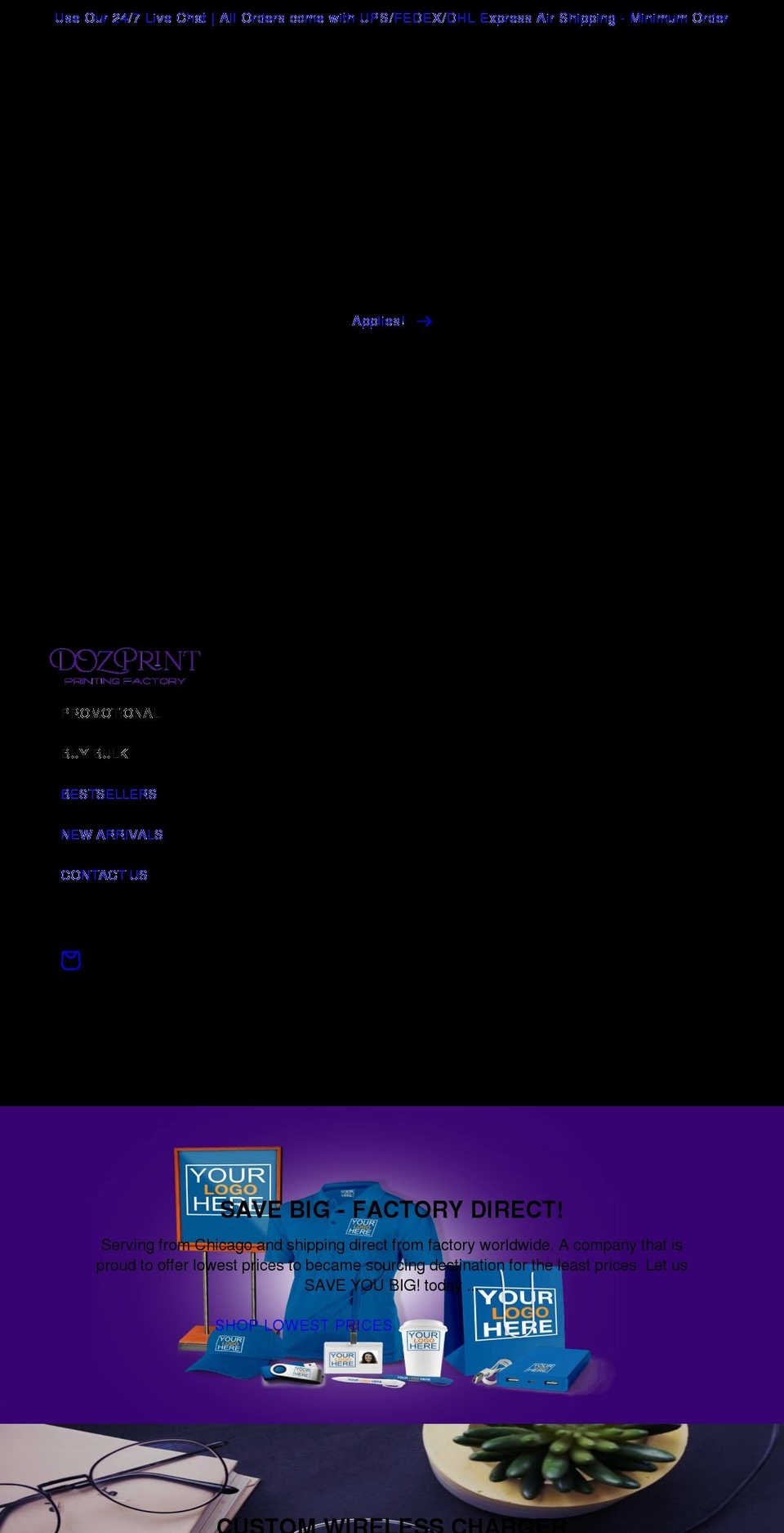 dozsupply.com shopify website screenshot