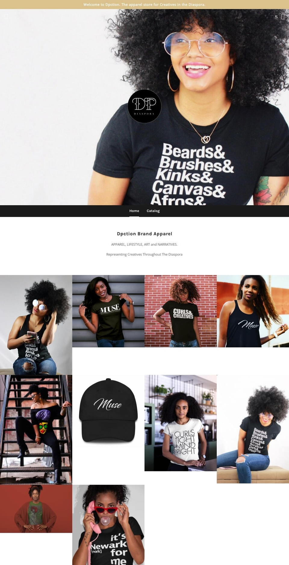 dpction.com shopify website screenshot