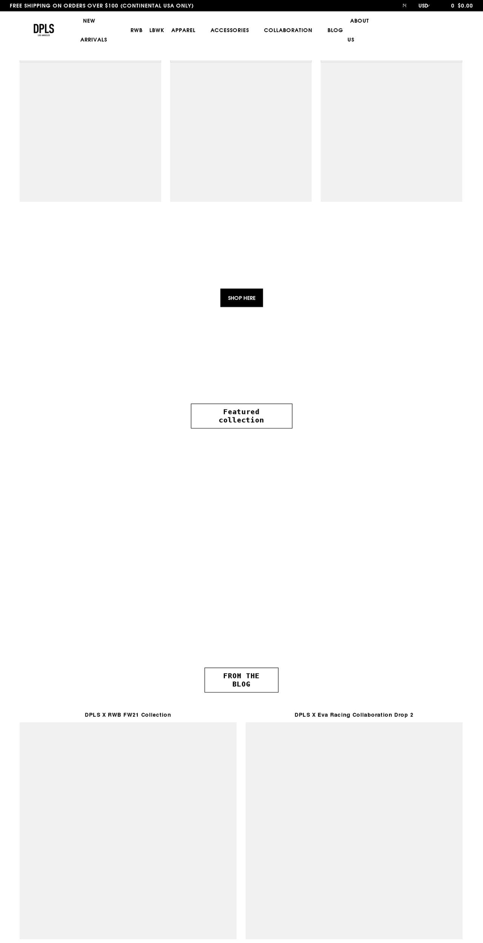 Copy of Lucent Innovation 1.0 Shopify theme site example dplslosangeles.com
