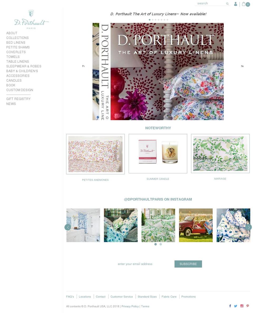 dporthaultparis.com shopify website screenshot