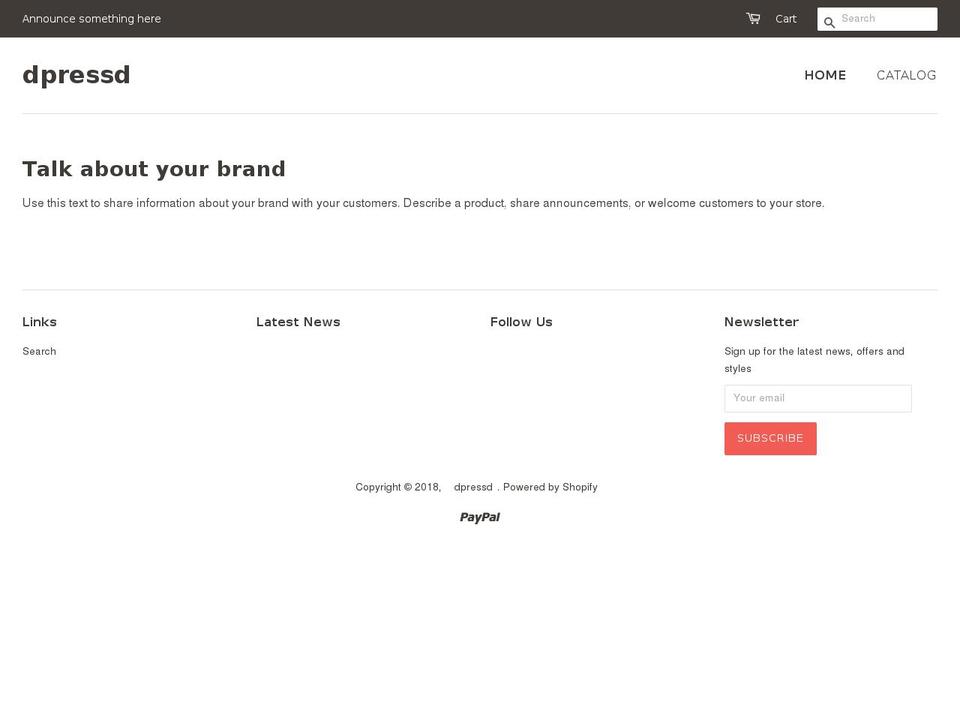 dpressd.com — Shopify storefront screenshot