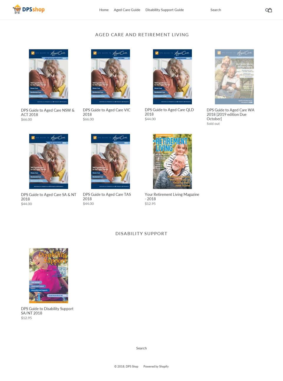 dpsshop.com.au shopify website screenshot