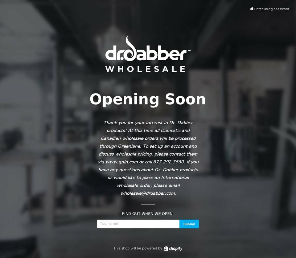dr-dabber-wholesale.myshopify.com shopify website screenshot