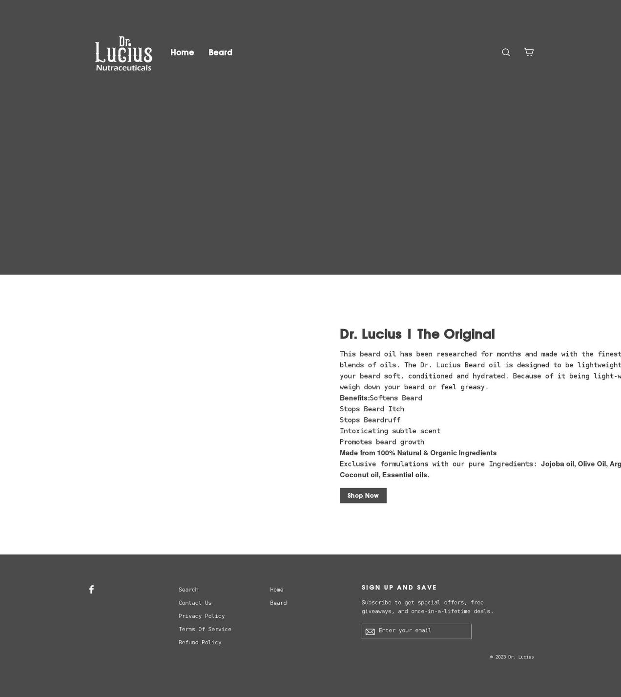 dr-lucius.myshopify.com shopify website screenshot