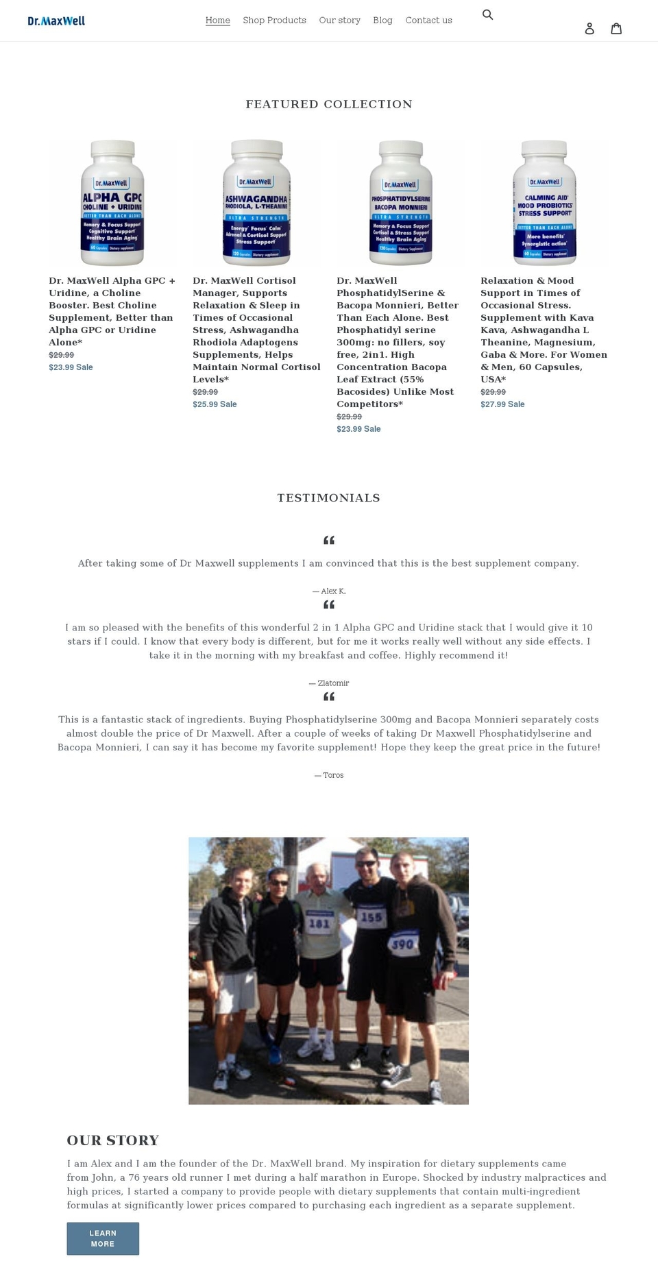 dr-maxwell.com shopify website screenshot