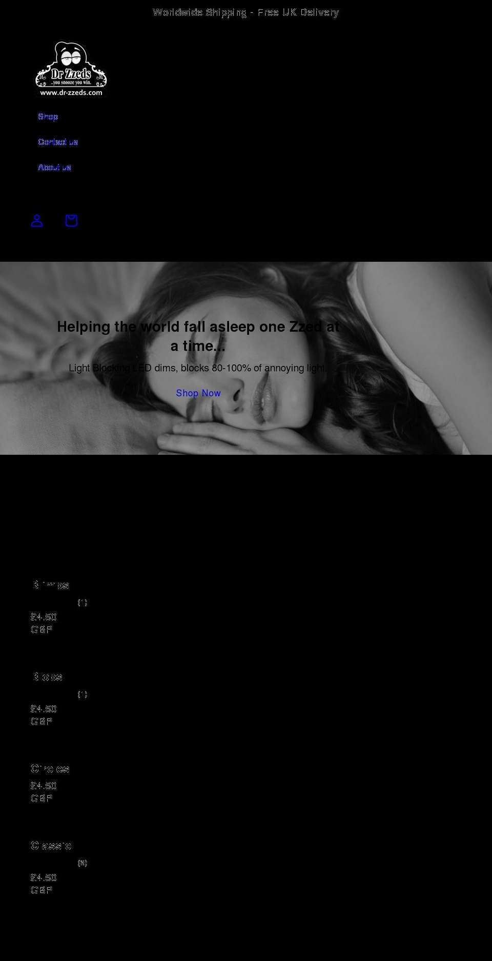 dr-zzeds.com shopify website screenshot