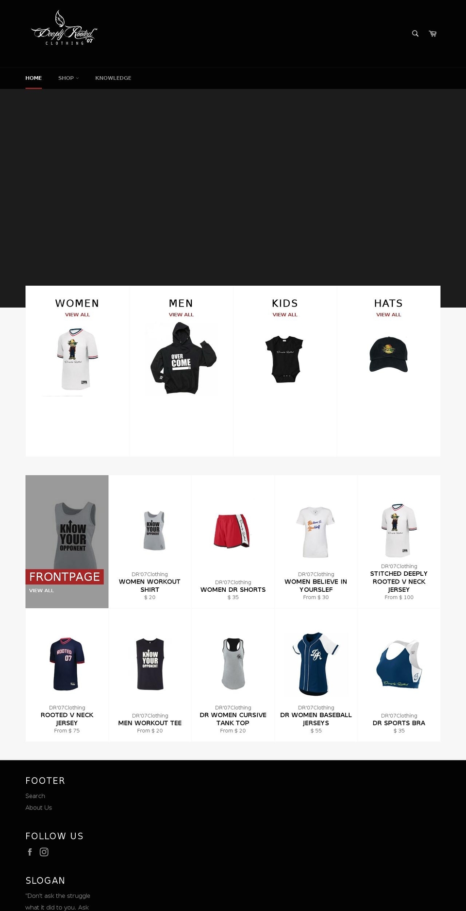 dr07clothing.com — Shopify storefront screenshot