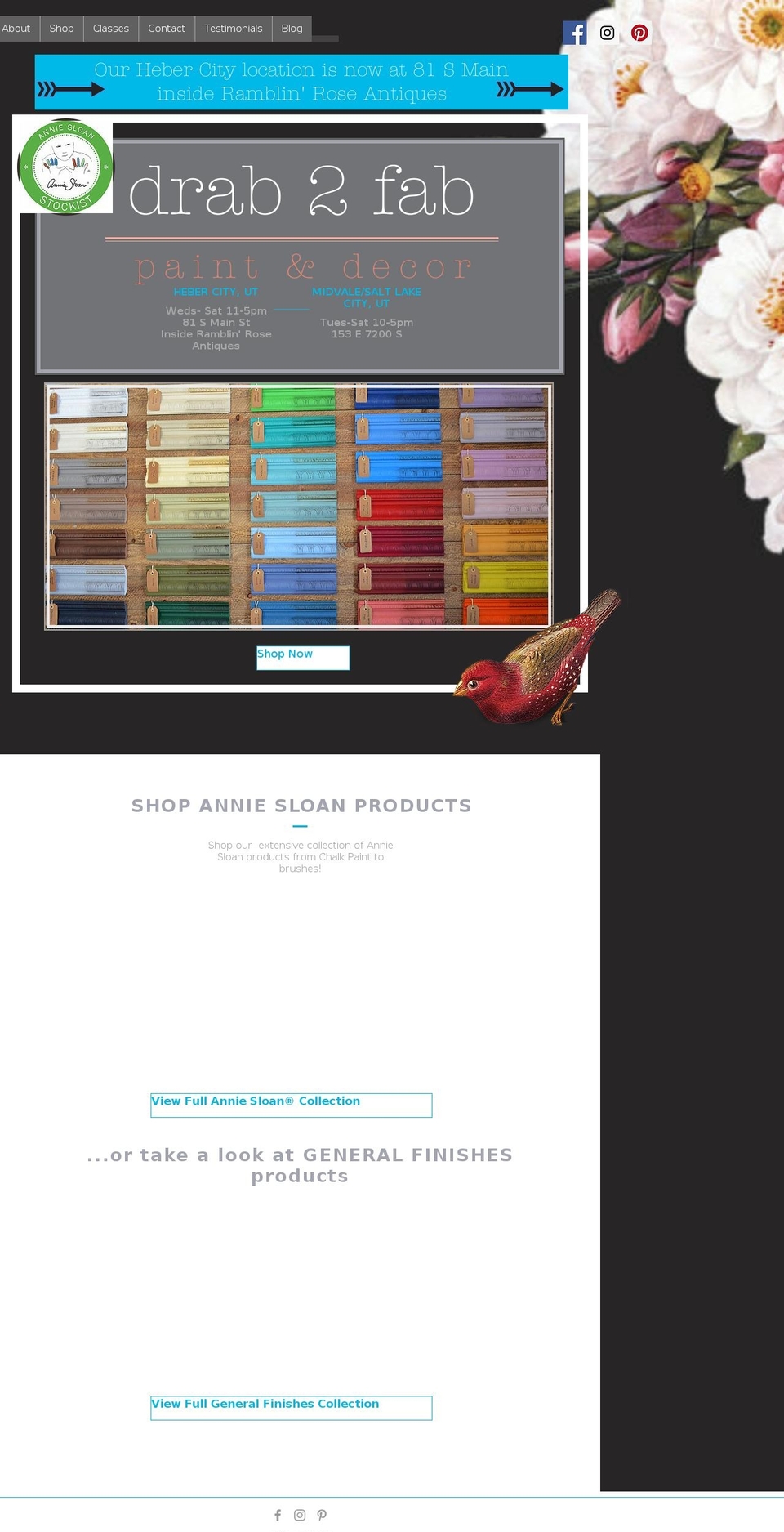 drab2fabpaint.com shopify website screenshot