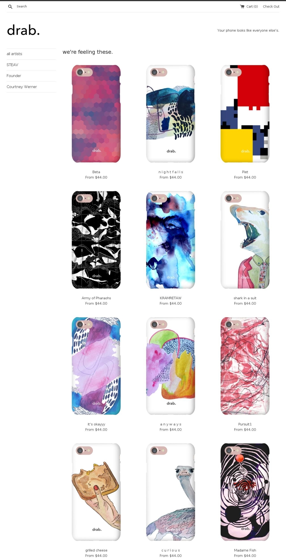drabcase.com — Shopify storefront screenshot