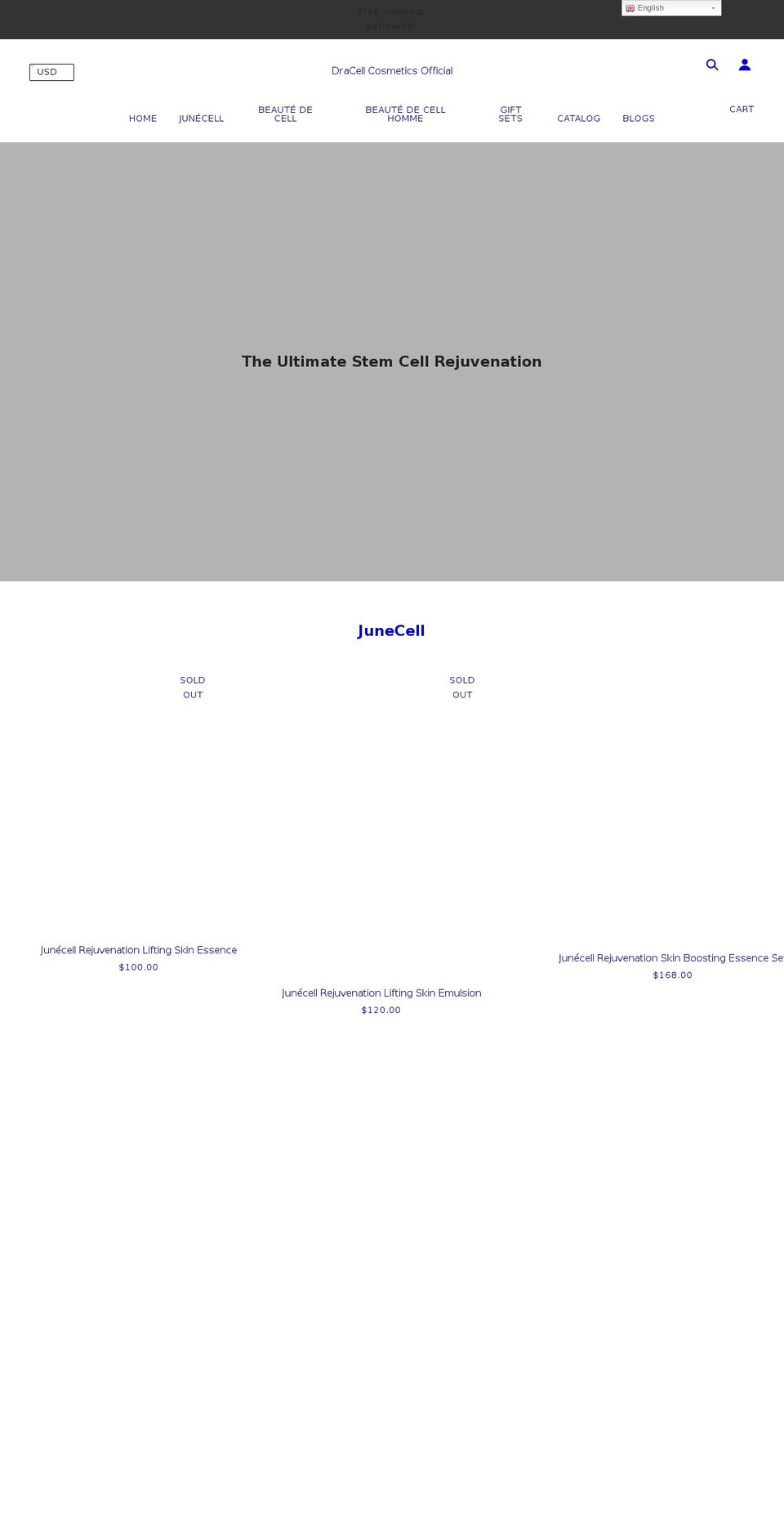 dracell.store shopify website screenshot