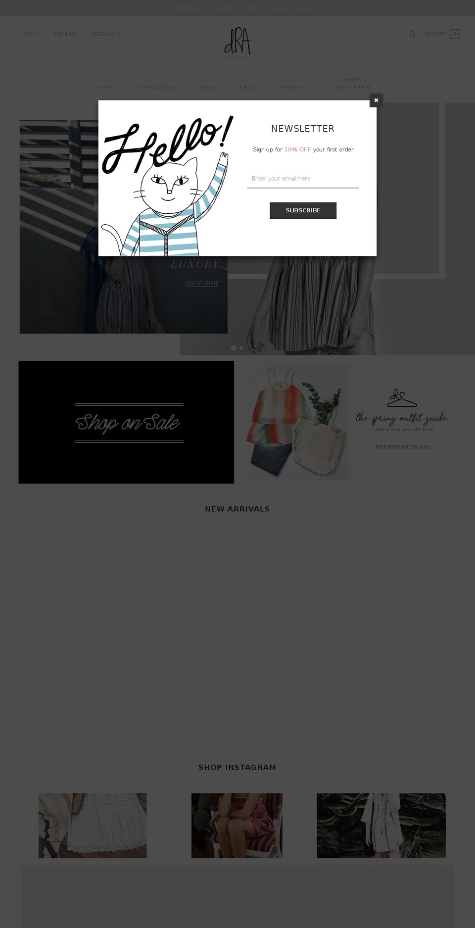 draclothing.com shopify website screenshot