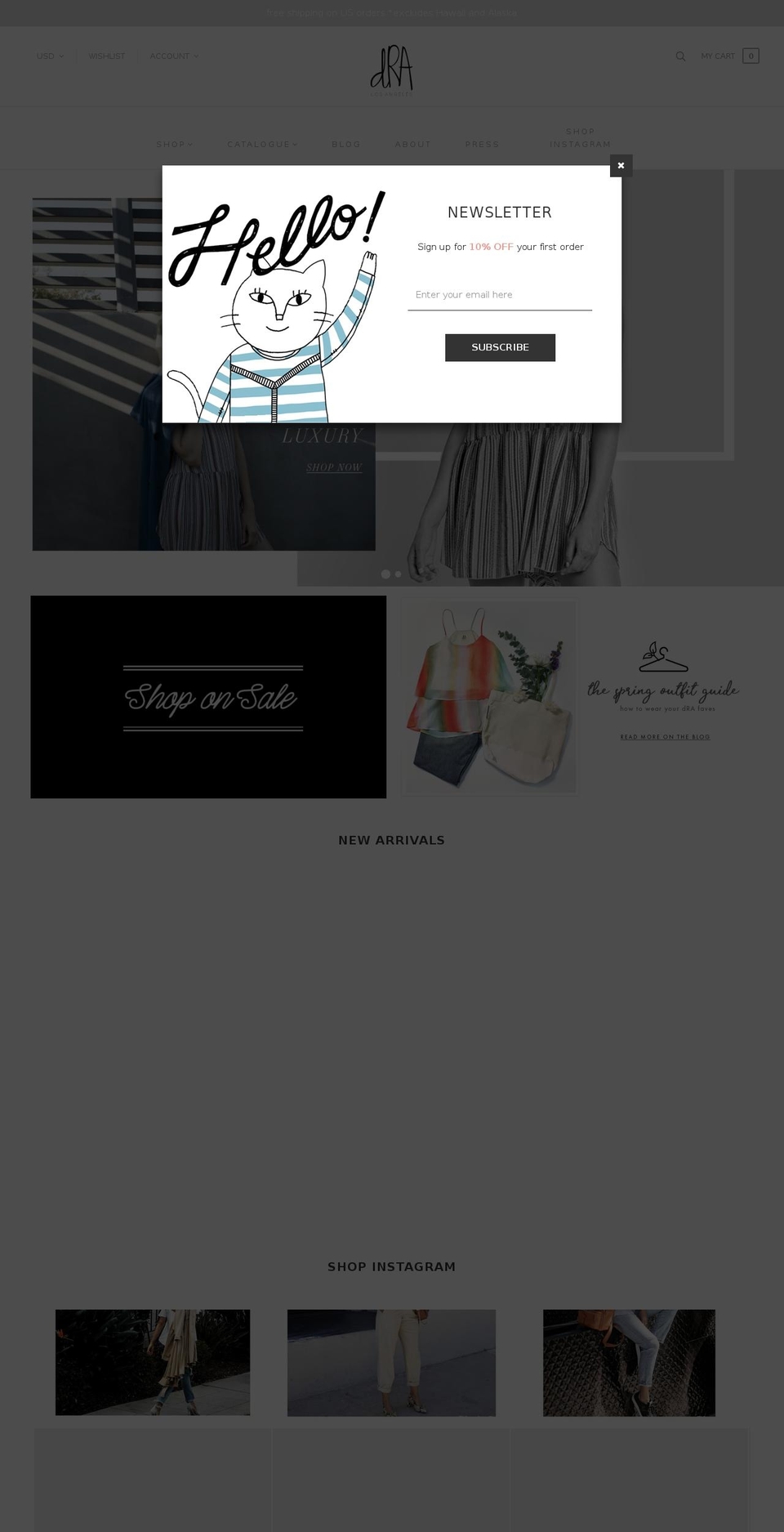 draclothing.net shopify website screenshot